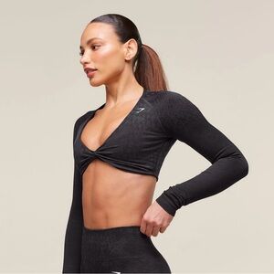 Gymshark Black Long Sleeve Crop Top